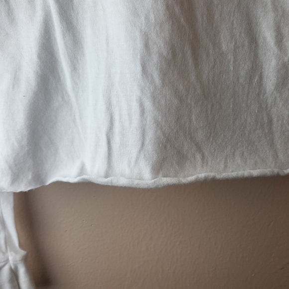 NWT American Highway Cowgirl Graphic Distressed Cropped Long Sleeve Cotton Tee - Picture 5 of 7